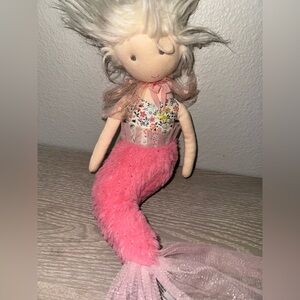 Debi Lily PEARL Pink floral MERMAID 12" Plush Soft Wild Hair